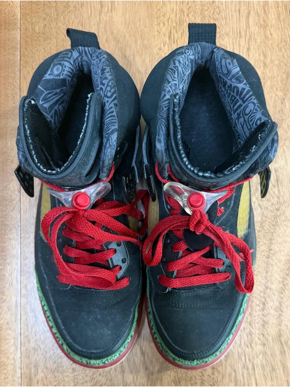 Jordan - Spizike Varsity Men’s Sneakers | Black, Red & Green | Size 7.5
